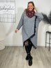 Strickkleid Wickeloptik in Grau