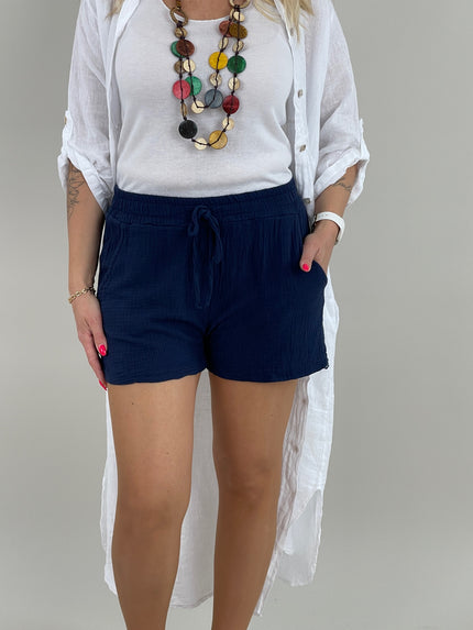 Musselin Shorts Uni in versch. Farben Artikel 6092