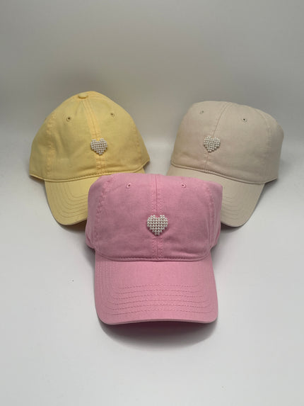 Basecap Perlenherz in versch. Farben