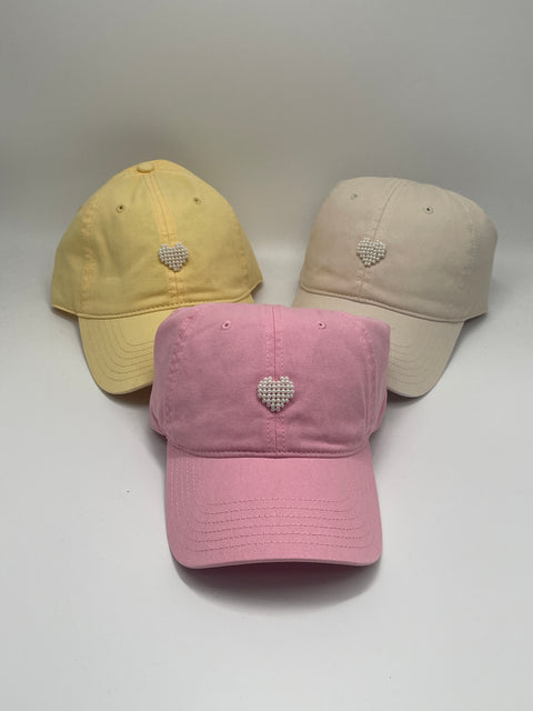 Basecap Perlenherz in versch. Farben