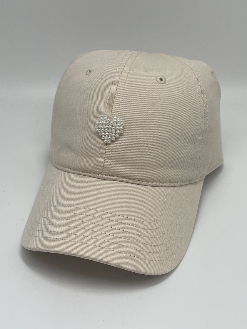 Basecap Perlenherz in versch. Farben