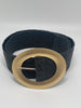 Gürtel Bast in Schwarz/Gold