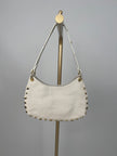 Tasche Echtleder mit Nieten in Beige