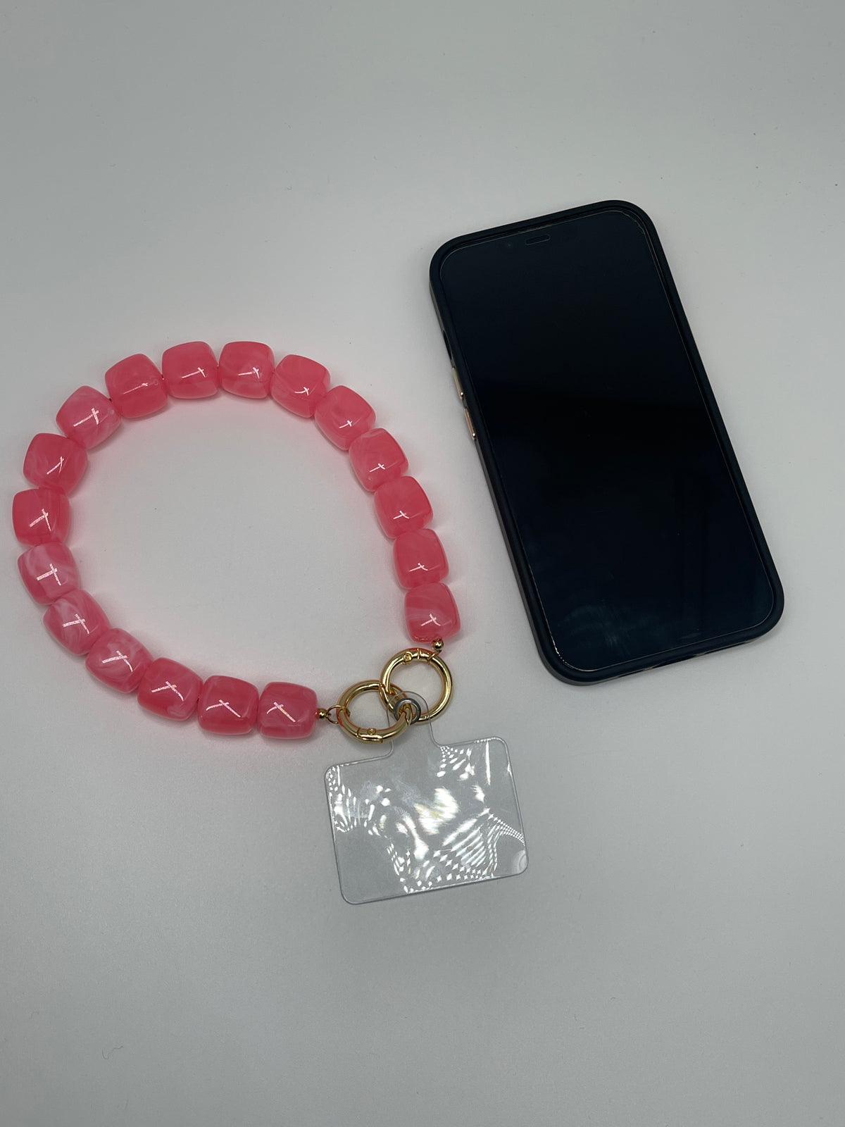 Handykette in Pink/Gold