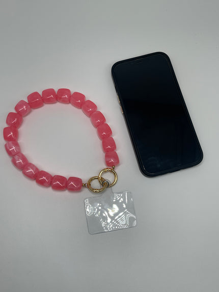 Handykette in Pink/Gold