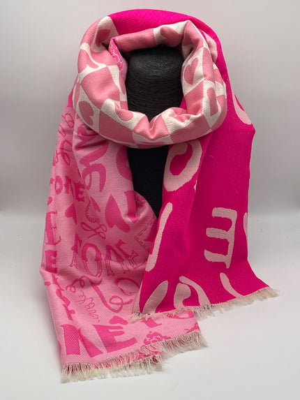 Schal Herzen in Pink/Rosa