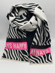 Schal AlwaysHappy in Creme/Schwarz