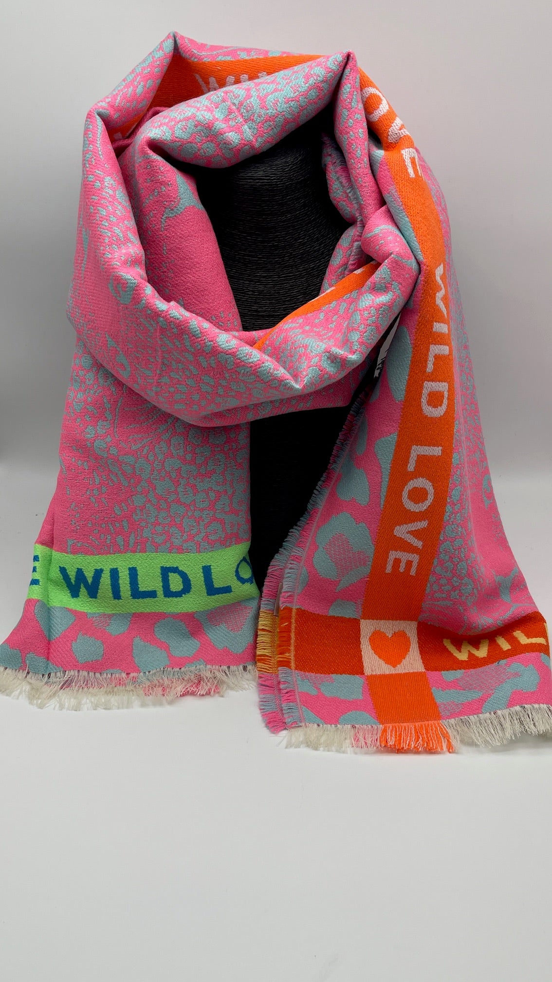 Schal WildLove in Türkis/Orange