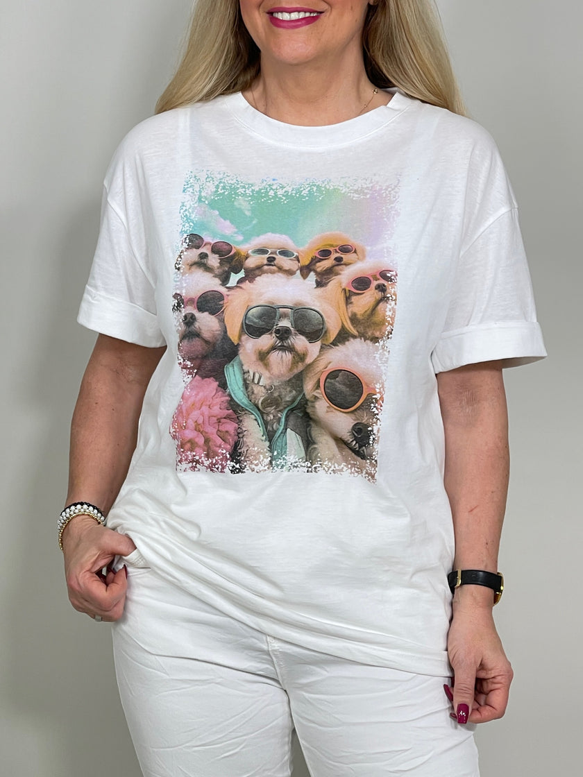 T-Shirt mit Hunden Aufdruck Artikel 5592