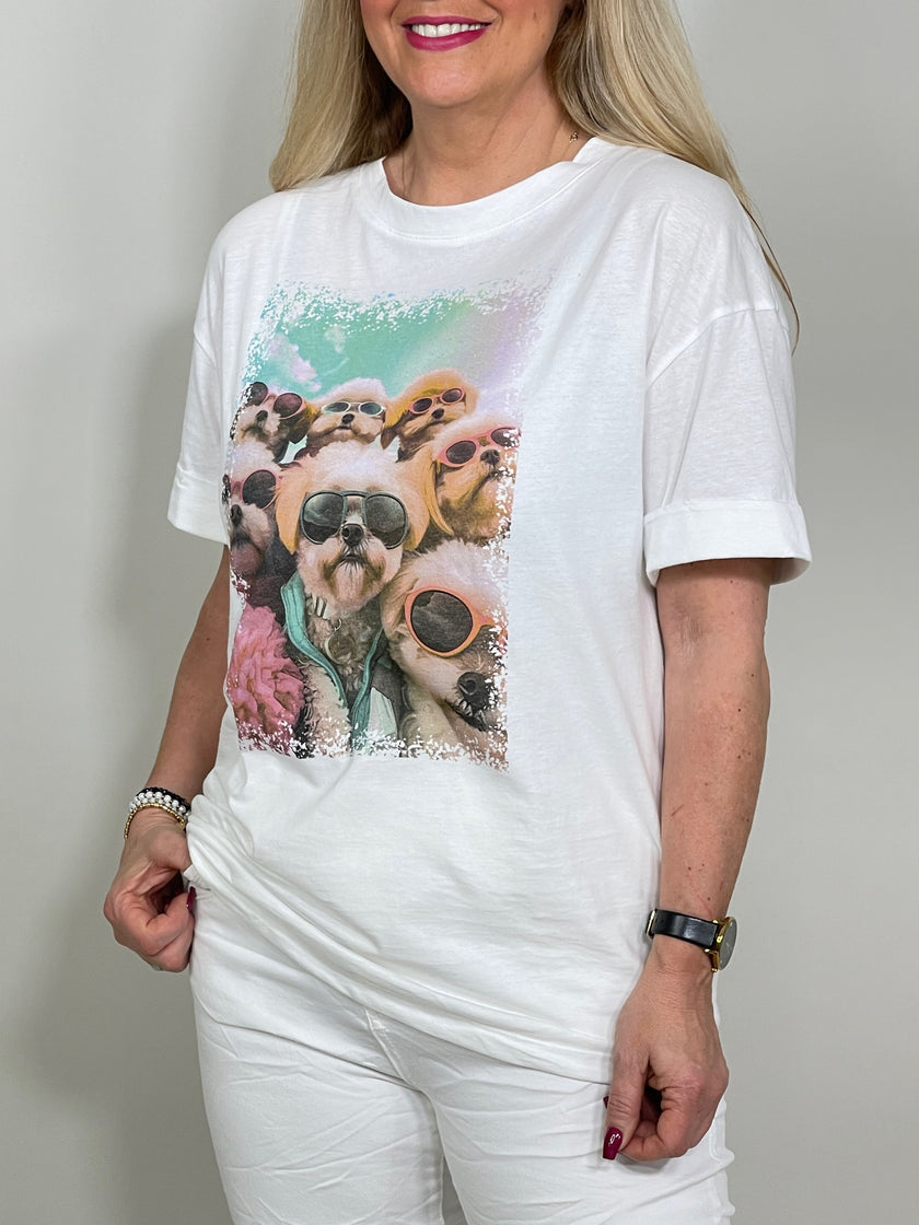 T-Shirt mit Hunden Aufdruck Artikel 5592