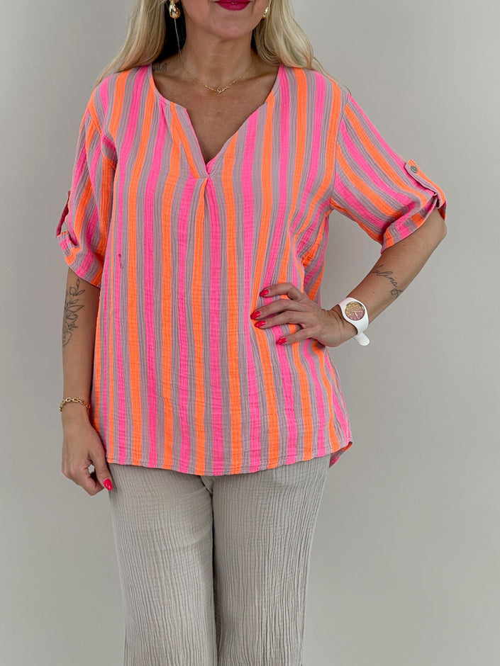 Bluse Musselin gestreift Artikel 6086