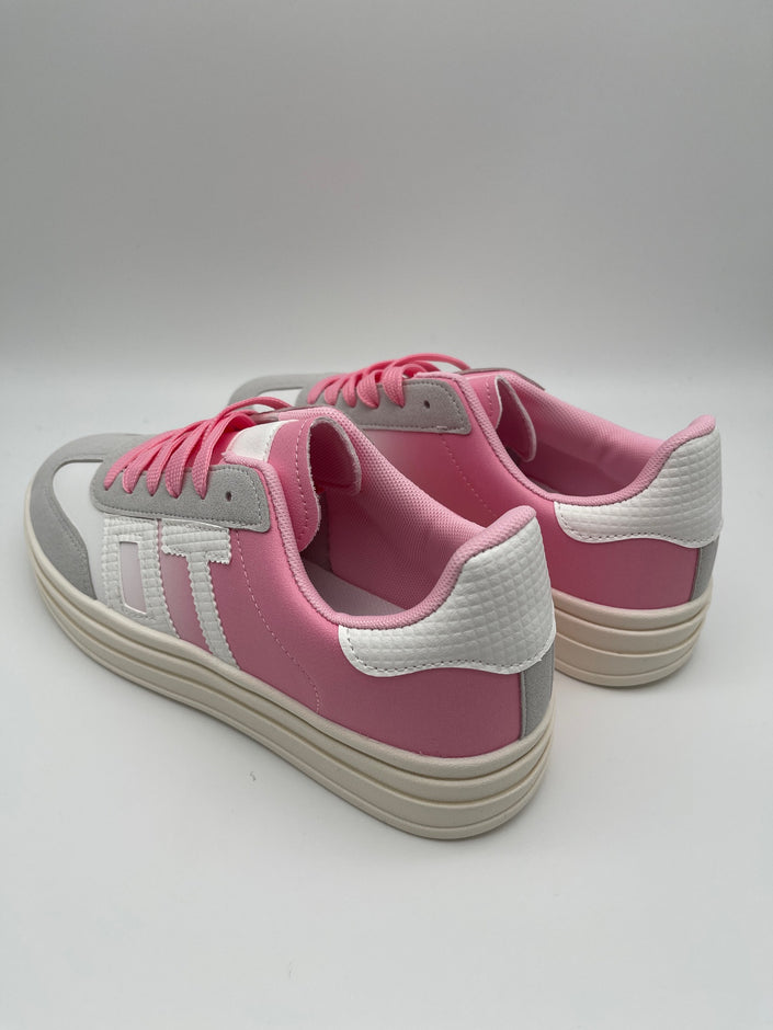 Sneaker in Rosa/Grau