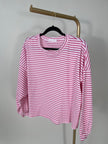 Sweatshirt Streifen in Pink/Rosa Art. 6748