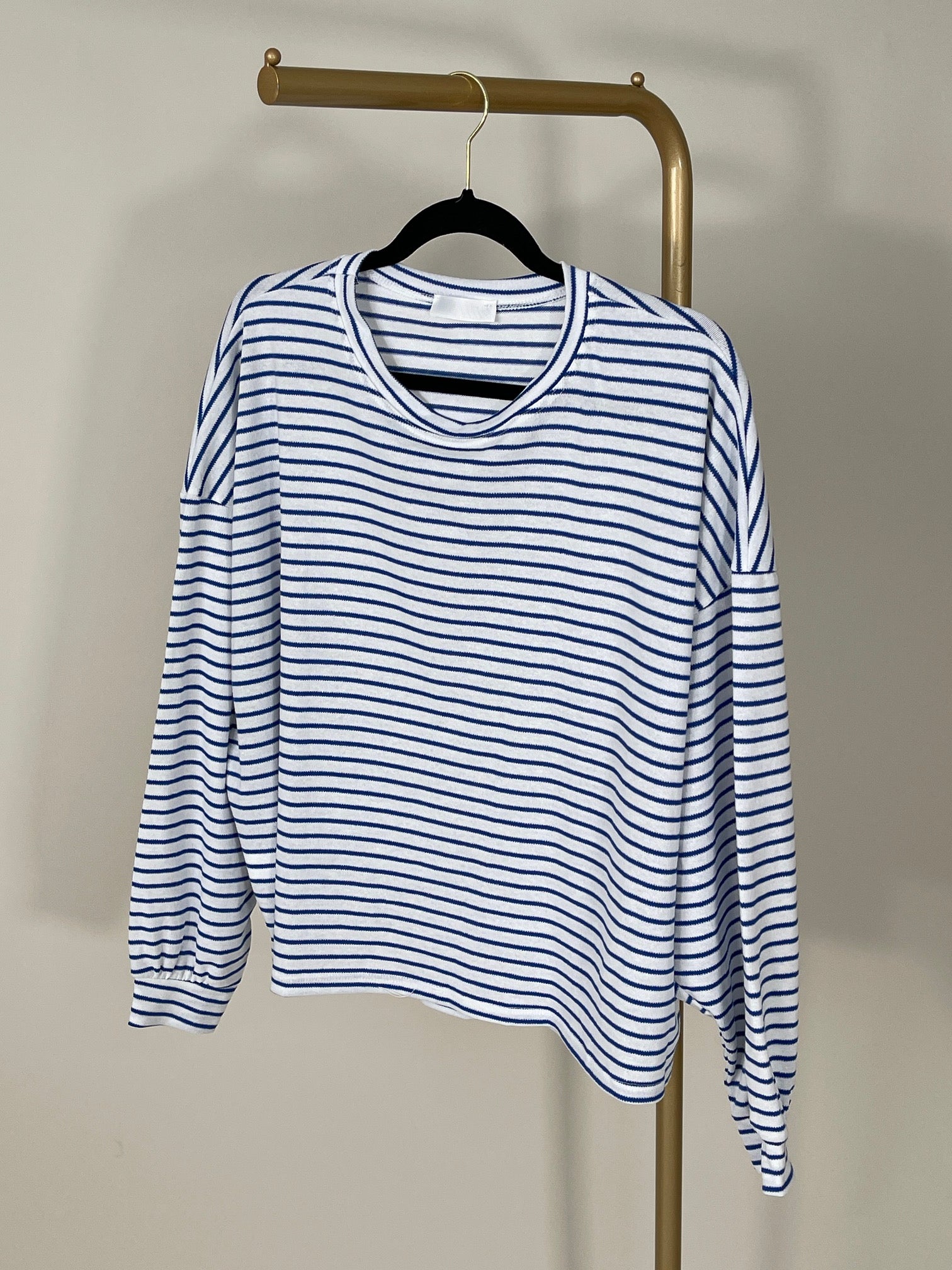 Sweatshirt Streifen in Blau/Weiß Art. 6749