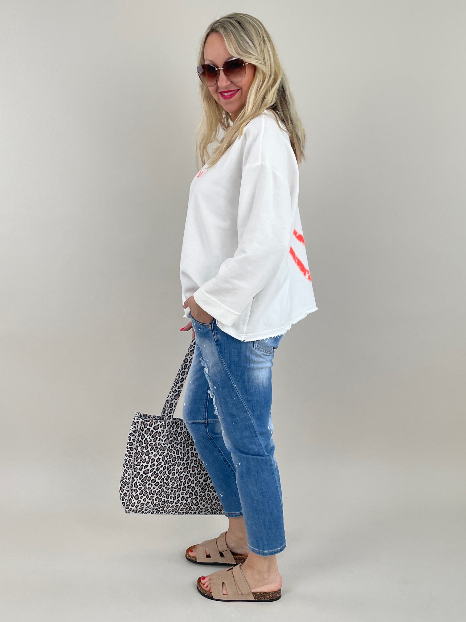Sweatshirt Smile in versch. Farben Artikel 6078