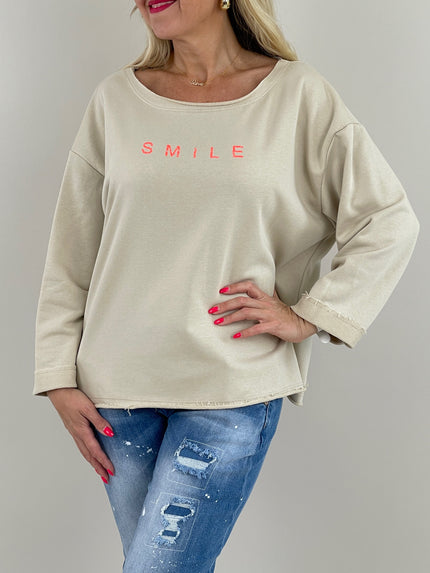 Sweatshirt Smile in versch. Farben Artikel 6078