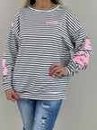 Sweater Namaste gestreift in Marine/Weiß Artikel 6093