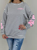 Sweater Namaste gestreift in Marine/Weiß Artikel 6093