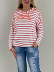 Sweatshirt Streifen in Pink/Orange Artikel 6073