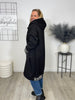 Sweatmantel mit Kapuze in Schwarz Artikel 6523