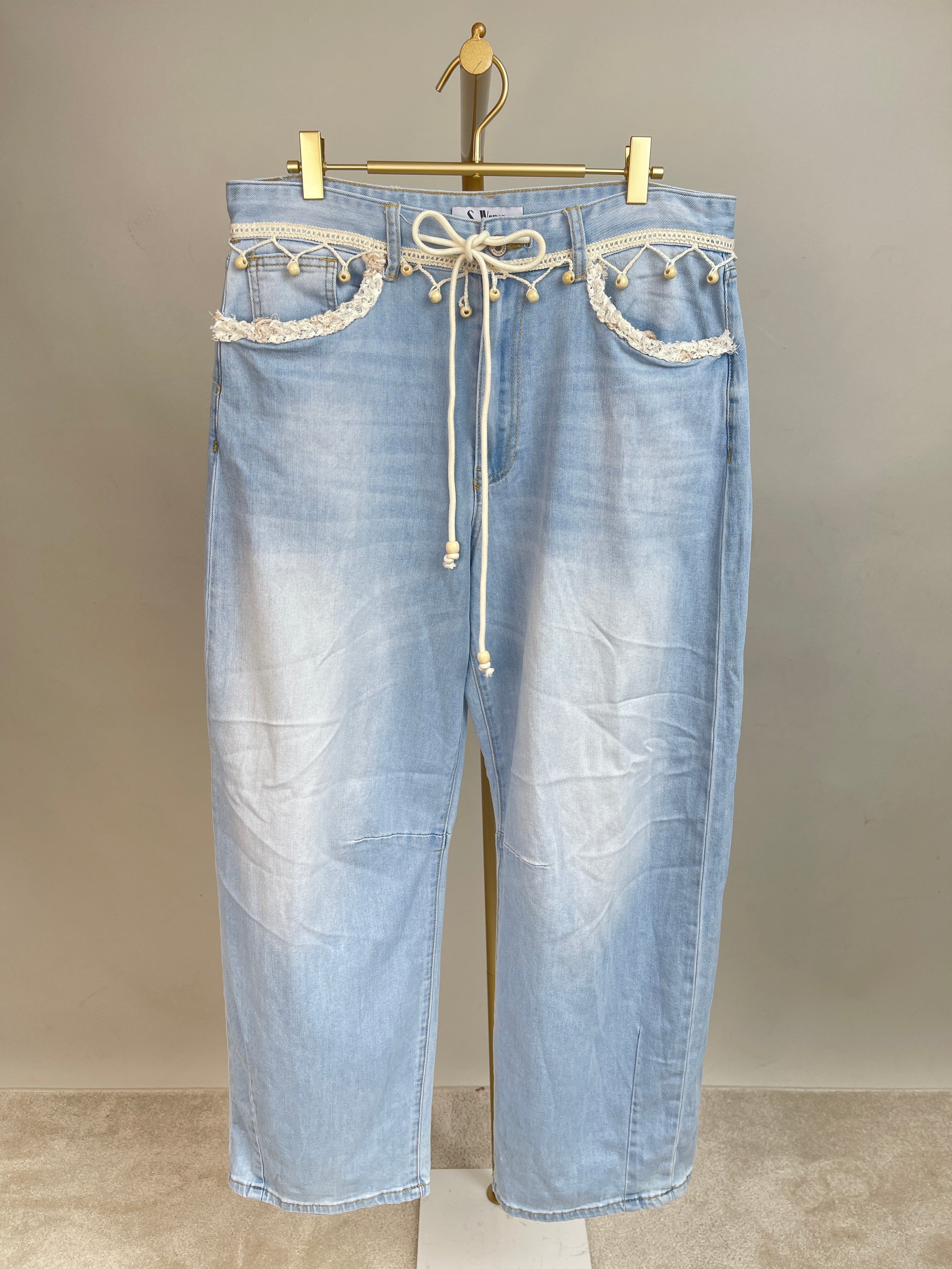 Jeans Boho helle Waschung
