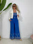 Einteiler mit Muster in Royalblau
