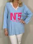 Pullover mit Frottee Details in versch. Farben Artikel 5604