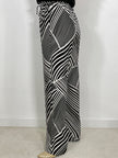 Marlene Hose gemustert Schwarz/Offwhite