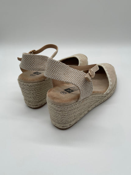 Espadrilles mit Keilabsatz in Beige Artikel 4154