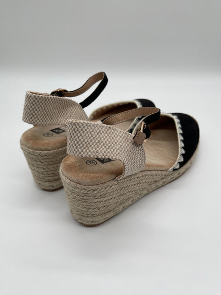 Espadrilles mit Keilabsatz in Schwarz Artikel 4153