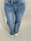 Jeans Wide Leg mit Strass in heller Waschung Artikel 5615