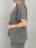 Transparentes Shirt mit tollen Details in Beige/Schwarz