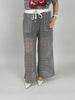 Transparente Hose in Beige/Schwarz