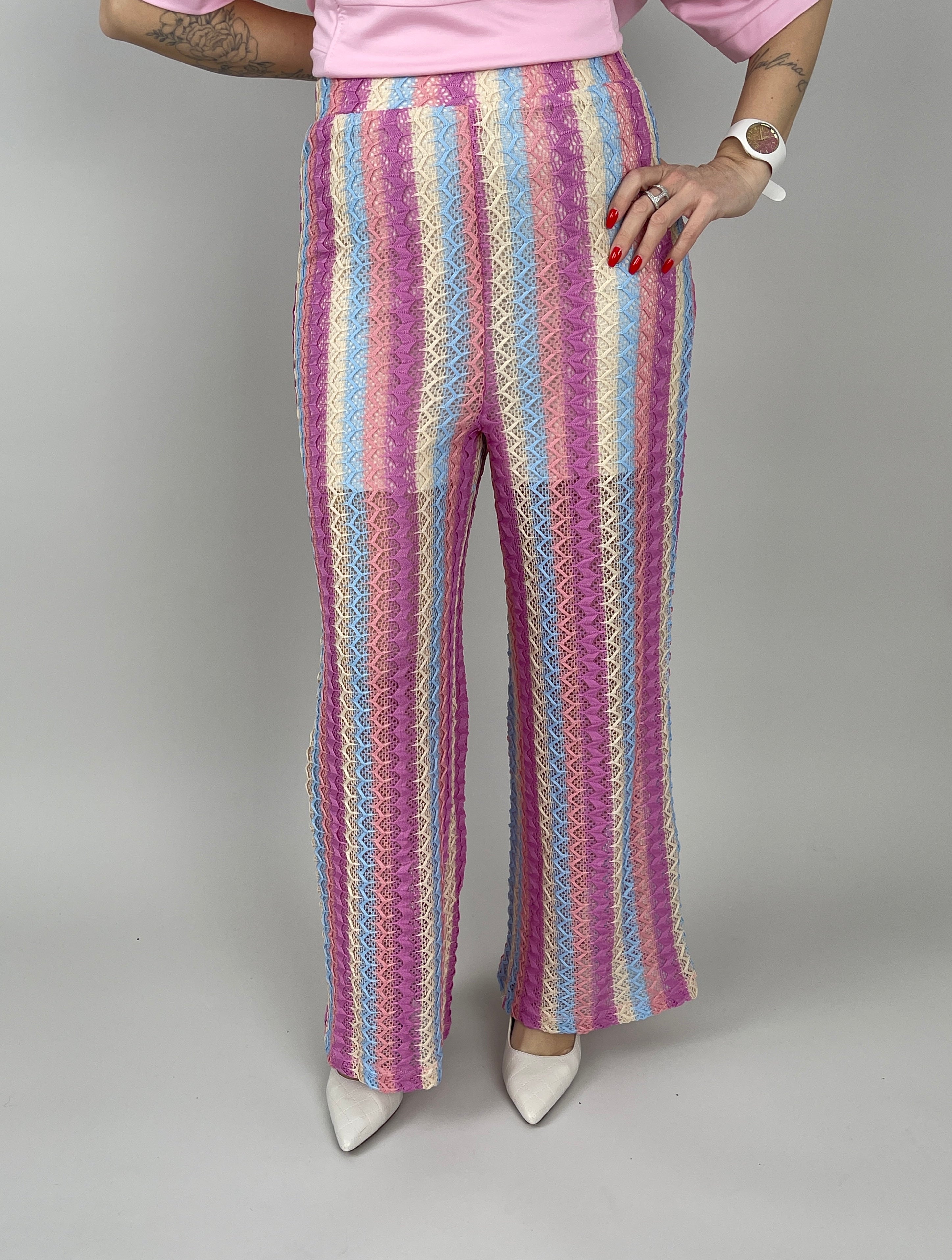 Strick Hose in Bunt