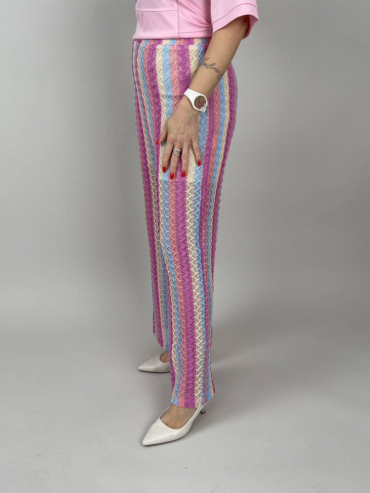 Strick Hose in Bunt