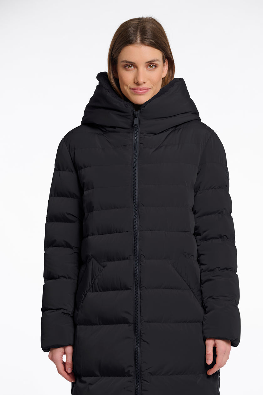 Mantel mit Kunstpelz von Rino&Pelle in Schwarz Art. RP6513