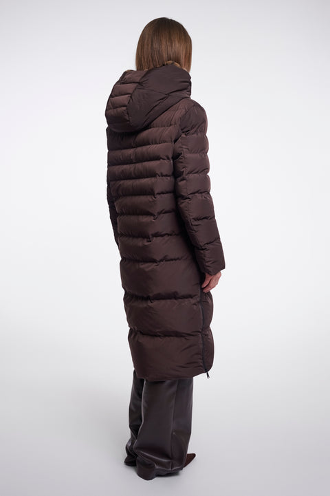 Mantel Keilafur von Rino&Pelle in Peated Brown
