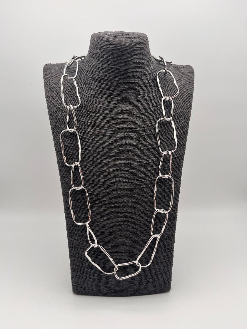 Kette Silber schmale Glieder Rechteckig Art. 6439