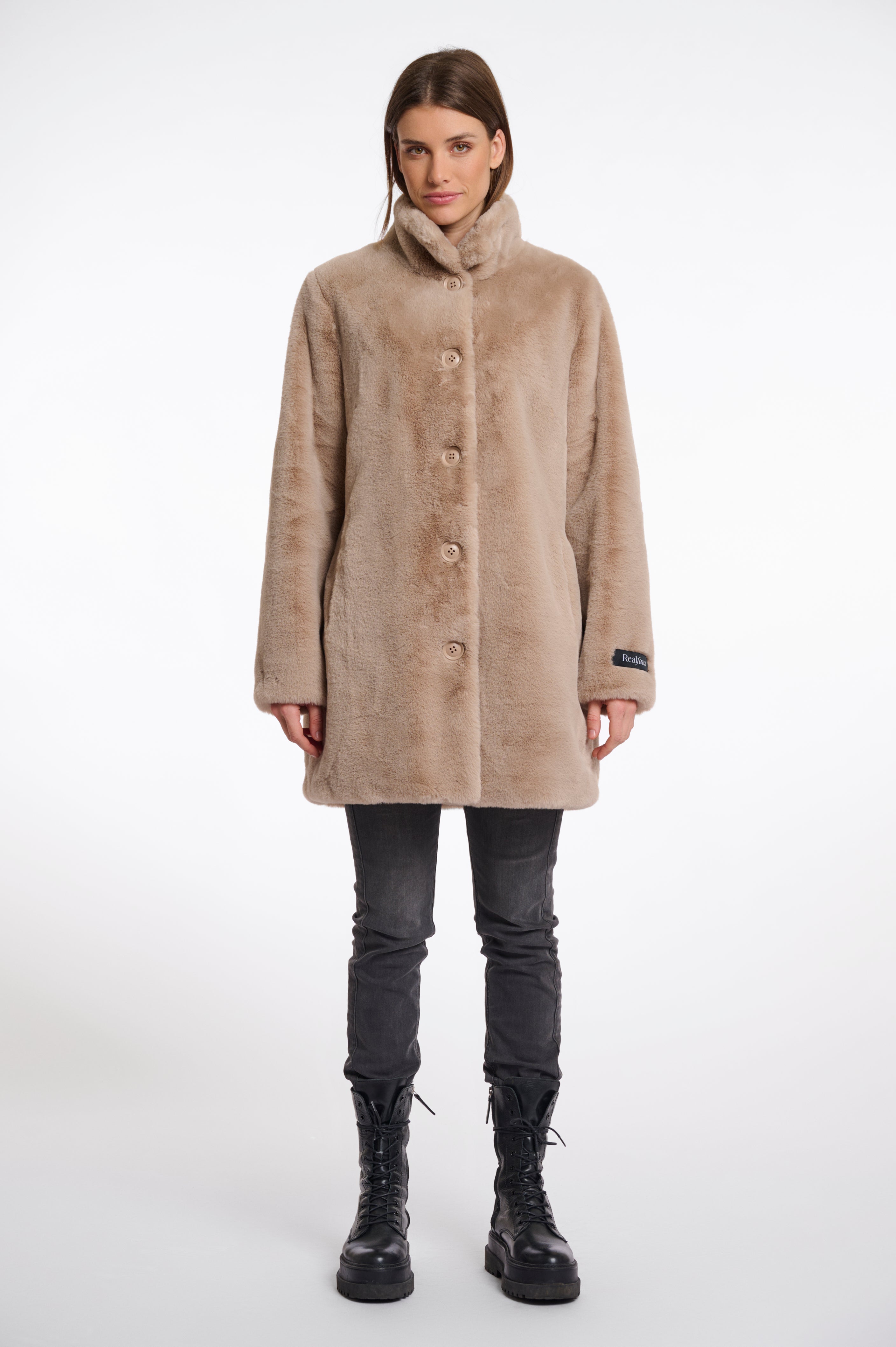 Mantel Kunstpelz von Rino&Pelle in Oat Artikel RP6285