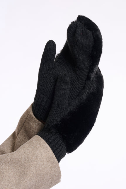 Kunstpelz Handschuhe von Rino&Pelle in Schwarz RP6628