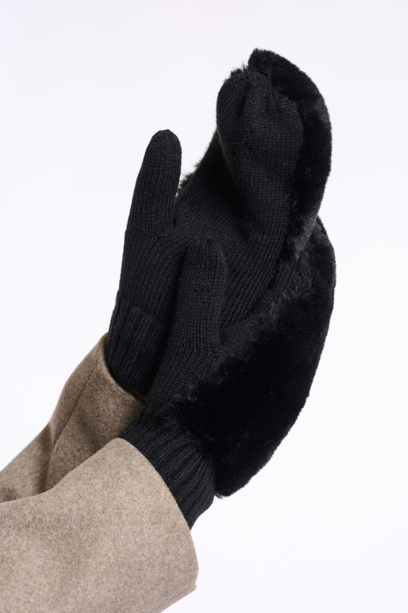 Kunstpelz Handschuhe von Rino&Pelle in Schwarz RP6628