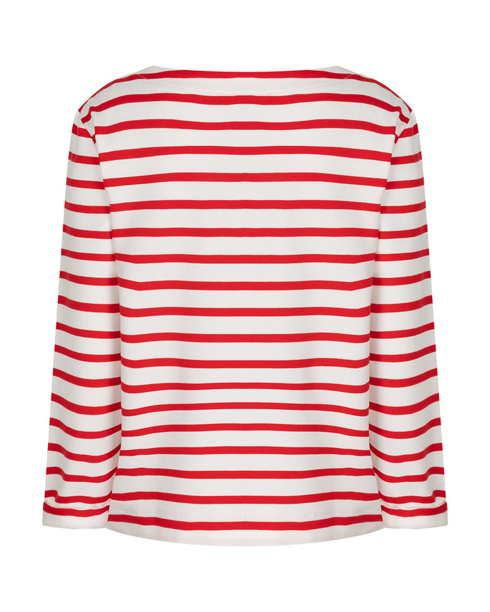 Red Button Sweatshirt Weiß/Rot gestreift Art. RB6810