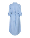 Blusenkleid Leinen Streifen in Hellblau