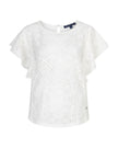 Shirt mit Volants-Ärmeln in Offwhite