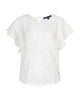Shirt mit Volants-Ärmeln in Offwhite