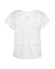 Shirt mit Volants-Ärmeln in Offwhite