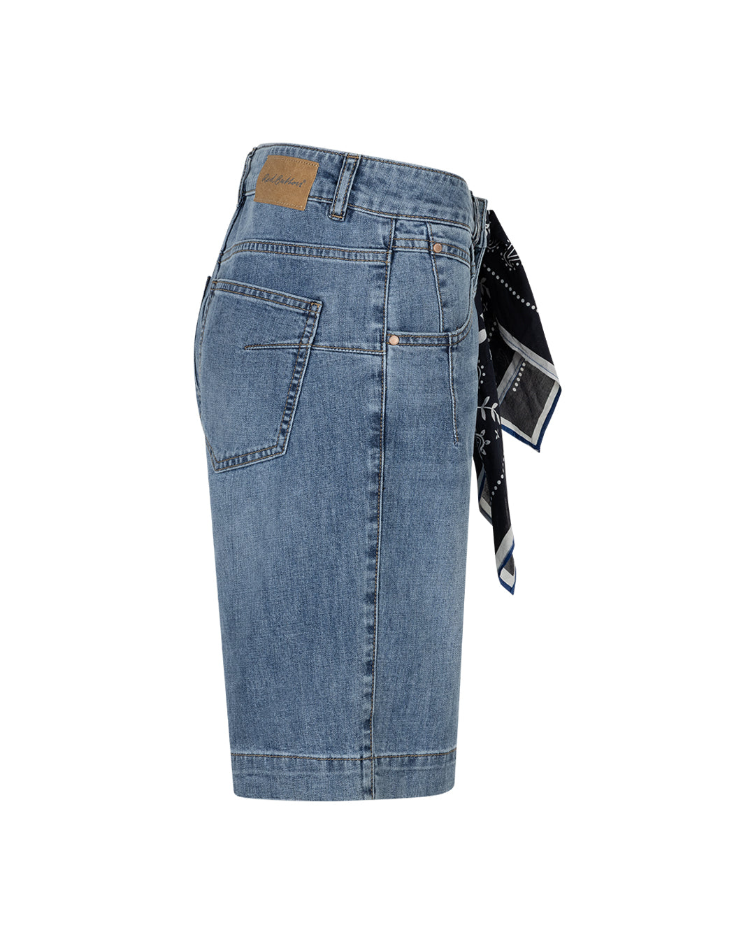 Jeans-Shorts mit Tuch