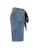 Jeans-Shorts mit Tuch