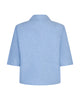 Kurzer Blazer Leinen in Hellblau