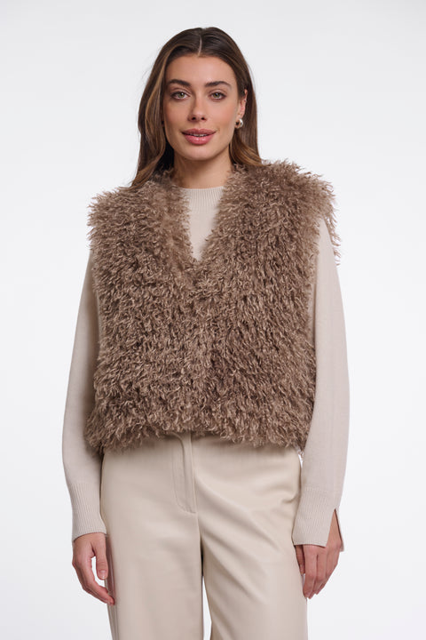 Weste Sensy von Rino&Pelle in Mocha Latte